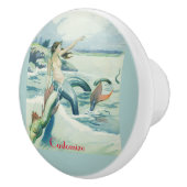 Mermaid Riding Zee Serpent Thunder_Cove Keramische Knop (Rechts)