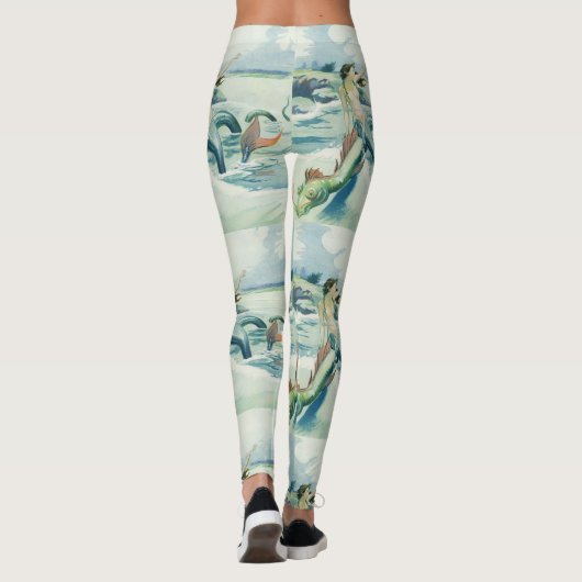 Mermaid Riding Zee Serpent Thunder_Cove Leggings (Achterkant)