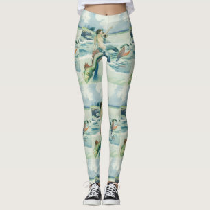 Mermaid Riding Zee Serpent Thunder_Cove   Leggings