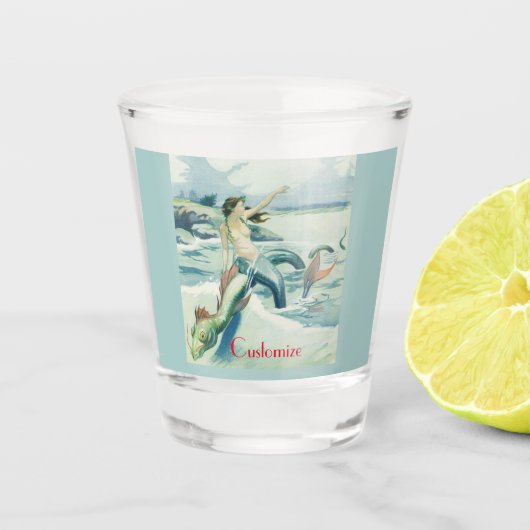 Mermaid Riding Zee Serpent Thunder_Cove Shot Glas (Voorkant)