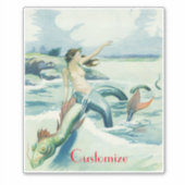 Mermaid Riding Zee Serpent Thunder_Cove Sticker (Voorkant)