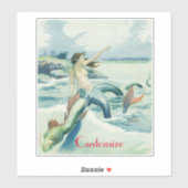 Mermaid Riding Zee Serpent Thunder_Cove Sticker (Vel)