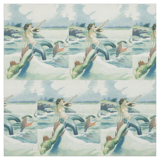 Mermaid Riding Zee Serpent Thunder_Cove Stof (Swatch)