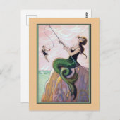  Mermaid Romantic  Briefkaart (Voorkant / Achterkant)