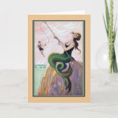  Mermaid Romantic Love Card Kaart (Voorkant)
