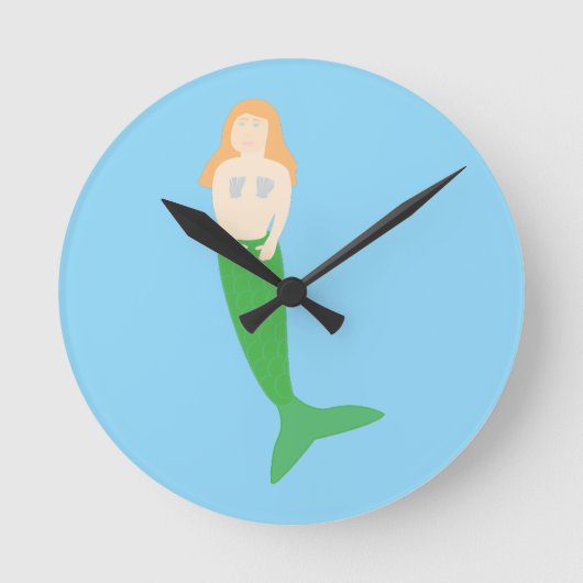 Mermaid Ronde Klok (Voorkant)