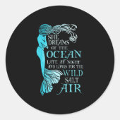 Mermaid Ronde Sticker (Voorkant)