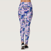 Mermaid Roos Skin Patroon Leggings (Achterkant)