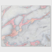Mermaid Rosegold Glitter Marble Cadeaupapier (Vlak)