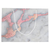 Mermaid Rosegold Glitter Marble Groot Cadeauzakje (Achterkant)