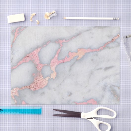 Mermaid Rosegold Glitter Marble Tissuepapier (Craft)