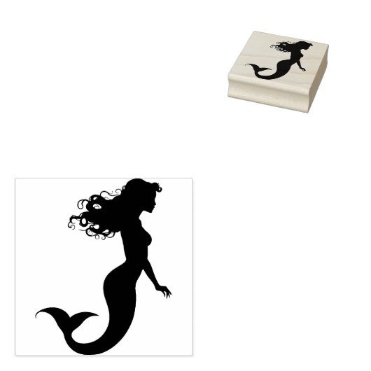 Mermaid Rubberstempel (Gestempeld)