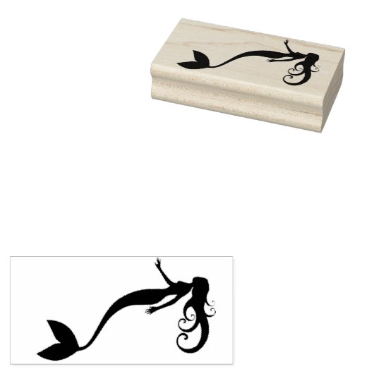 Mermaid Rubberstempel (Gestempeld)