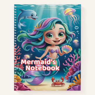 Mermaid’s Notebook – Cute Kids School Notebook Notitieboek