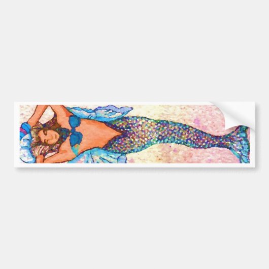 "Mermaid Sable" cricketDiane Art & Design Bumpersticker (Voorkant)