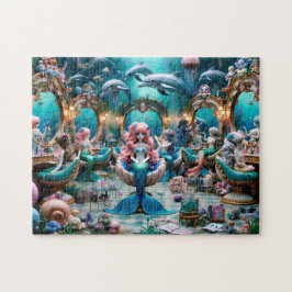 Mermaid Salon Dag Ondersea Elegantie Oceaan Cadeau Legpuzzel