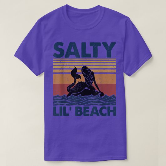 Mermaid Salty Lil' Beach  Funny T-Shirt (Design voorkant)