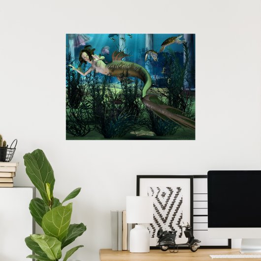 Mermaid Sanctuary Poster (Thuiskantoor)