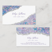 Mermaid Scale Glitter Sequin Visitekaartje (Voorkant / Achterkant)