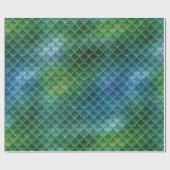 Mermaid Scale Gold Glitter Cadeaupapier (Vlak)