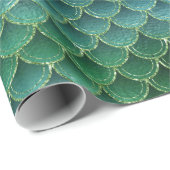 Mermaid Scale Gold Glitter Cadeaupapier (Rol Hoek)