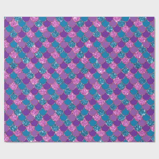 Mermaid Scale Jewel Tone Wrapping Paper Cadeaupapier (Vlak)