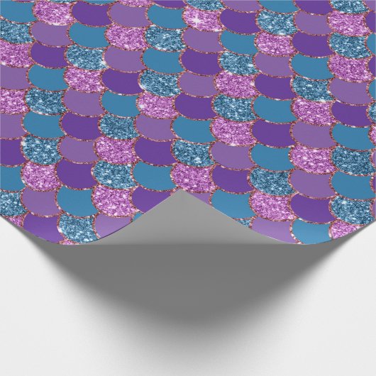 Mermaid Scale Jewel Tone Wrapping Paper Cadeaupapier (Hoek)