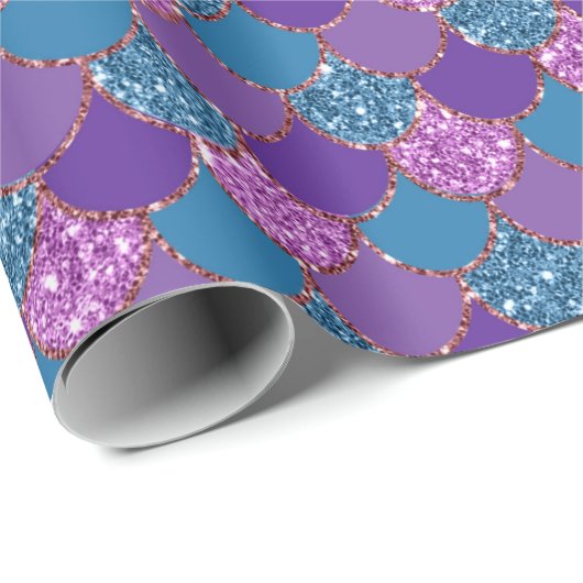 Mermaid Scale Jewel Tone Wrapping Paper Cadeaupapier (Rol Hoek)