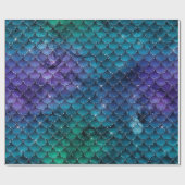 Mermaid Scale Jewel Tone Wrapping Paper Cadeaupapier (Vlak)