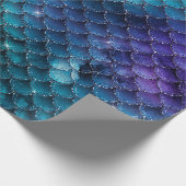 Mermaid Scale Jewel Tone Wrapping Paper Cadeaupapier (Hoek)
