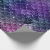 Mermaid Scale Jewel Tone Wrapping Paper Cadeaupapier (Hoek)