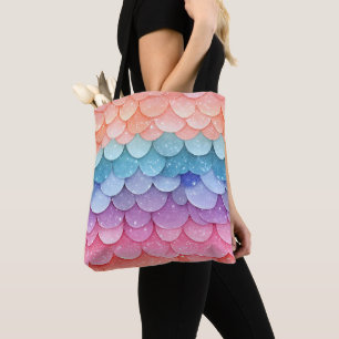 Mermaid Scale Kleurrijk patroon Tote Bag