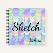 Mermaid Scale Monogram Sketchbook Notitieboek (Voorkant)