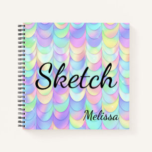 Mermaid Scale Monogram Sketchbook Notitieboek
