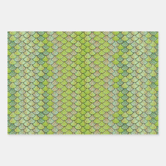 Mermaid Scale Patroon Inpakpapier Vel (Voorkant 2)