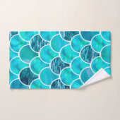 Mermaid scale patroon turquoise mineblauw bad handdoek (Handdoek)