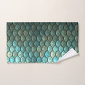 Mermaid Scales Aqua Blauwgroen Bath Towel Set Bad Handdoek (Handdoek)