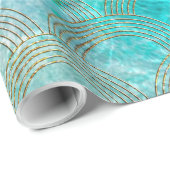 Mermaid Scales Beach Summer Water Zee Fun Cadeaupapier (Rol Hoek)