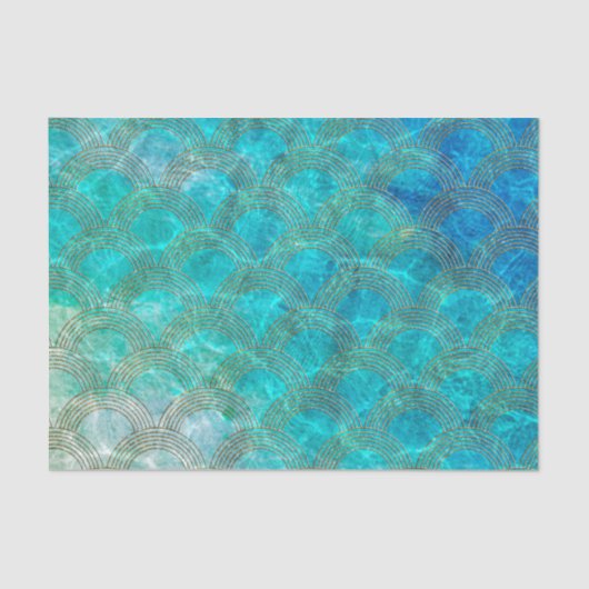 Mermaid Scales Beach Summer Water Zee Fun Tissuepapier (Voorkant)