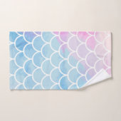Mermaid Scales Beachy Beach House Mermaid Bathroom Bad Handdoek (Handdoek)