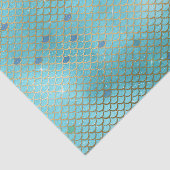 Mermaid Scales Birthday Party Aqua Gold Tissuepapier (Detail)