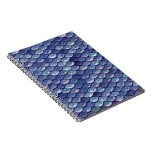 Mermaid Scales Blue note book book Notitieboek