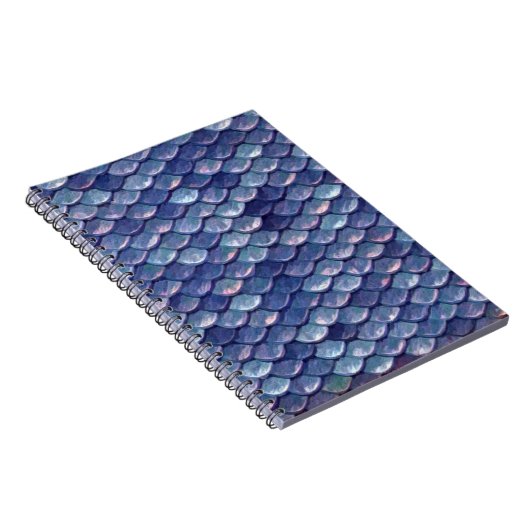 Mermaid Scales Blue note book book Notitieboek (Rechterzijde)