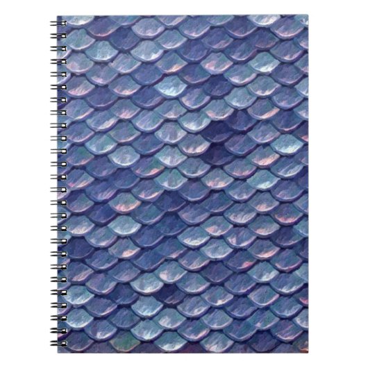 Mermaid Scales Blue note book book Notitieboek (Voorkant)