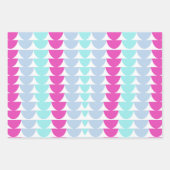 Mermaid Scales Colorful Rainbow Pink Heart Inpakpapier Vel (Voorkant)