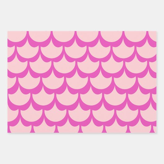 Mermaid Scales Colorful Rainbow Pink Inpakpapier Vel (Voorkant 3)