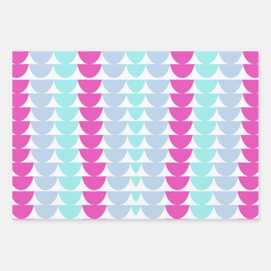 Mermaid Scales Colorful Rainbow Pink Inpakpapier Vel (Voorkant)