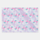 Mermaid Scales Colorful Waterverf Achtergronden Inpakpapier Vel (Voorkant 2)