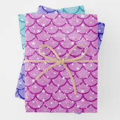 Mermaid Scales Design Wrapping Paper Set (In situ)