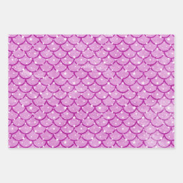 Mermaid Scales Design Wrapping Paper Set